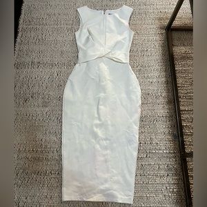 white midi dress